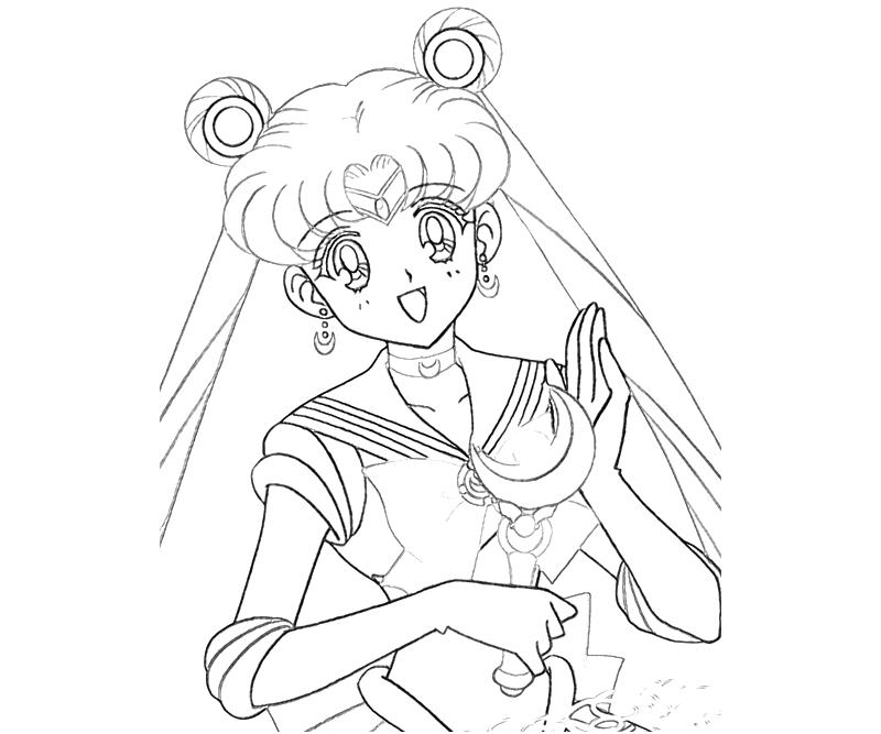 800x667 Sailormoon With Moon Stick Coloring Page Cute Pages