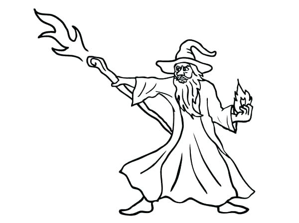 600x448 Wizard Coloring Page Wizard Coloring Page The Wizard Attack