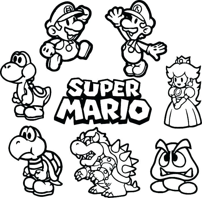 700x687 Paper Mario Sticker Star Coloring Pages