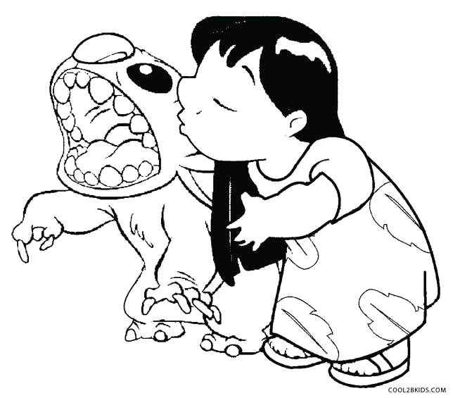 644x565 Lilo Stitch Coloring Pages