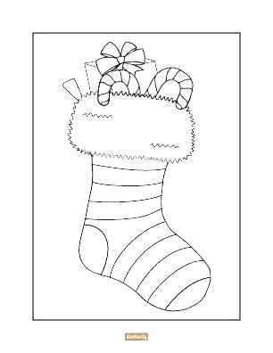 306x396 Christmas Stocking Coloring Sheet