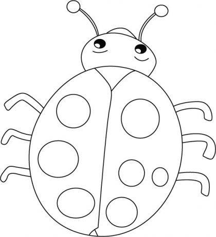 420x462 Ladybug Smiles, Stomach Cries Coloring Pages Download Free