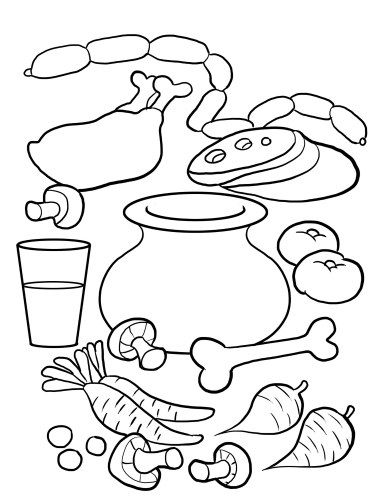 386x500 Stone Soup Coloring Page For Kids Stone Soup Written