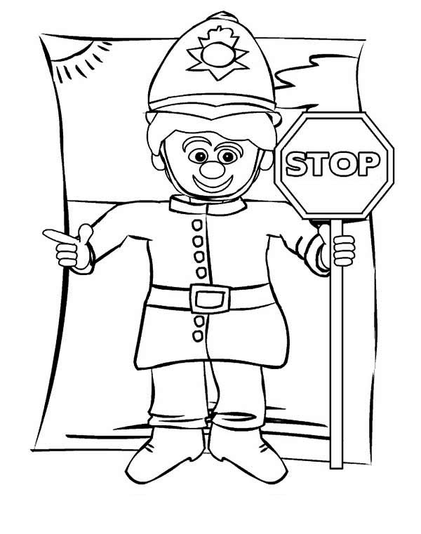 600x761 Stop Sign Coloring Page