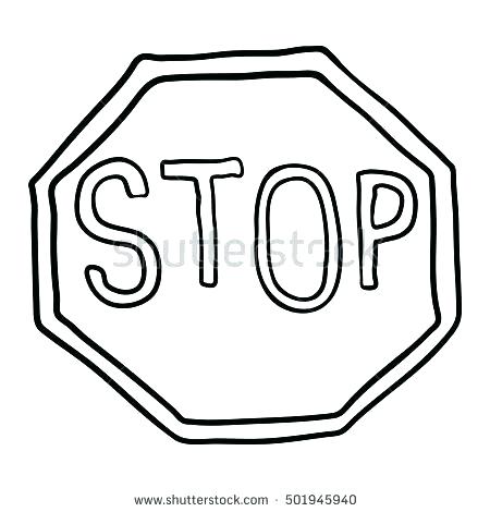 450x470 Stop Sign Coloring