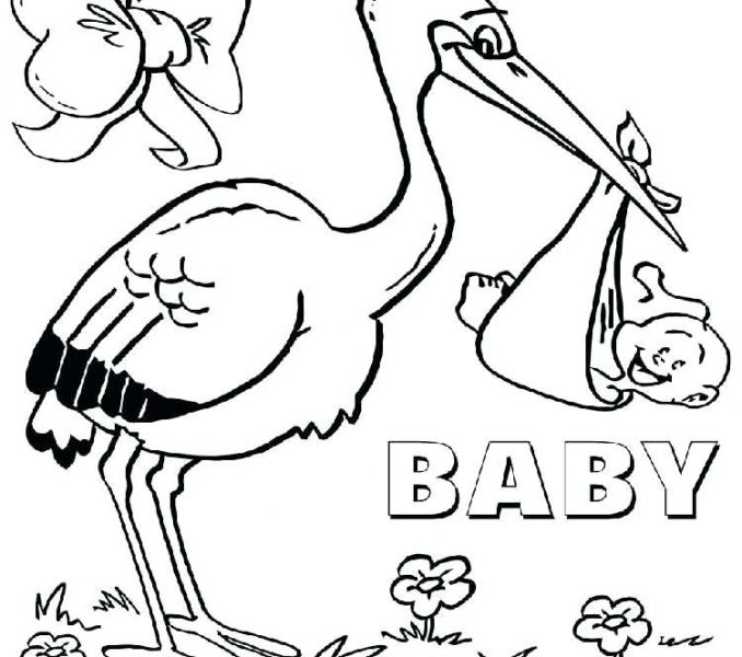 678x600 Stork Coloring Pages Free Coloring Page