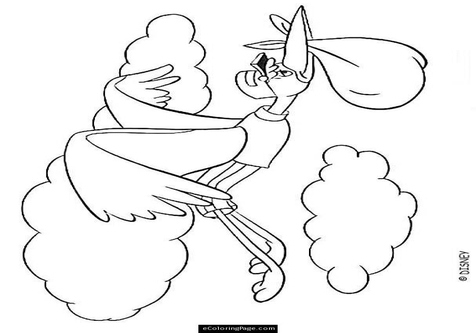 476x333 Stork Baby Coloring Page Image Clipart Images