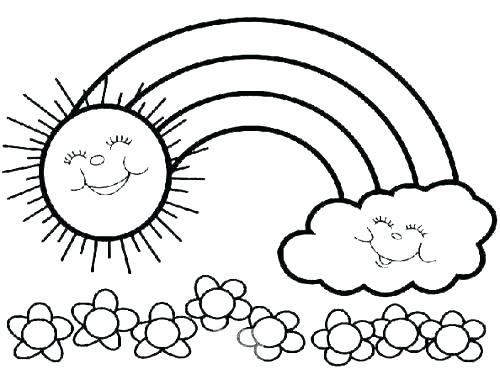 500x369 Clouds Coloring Page