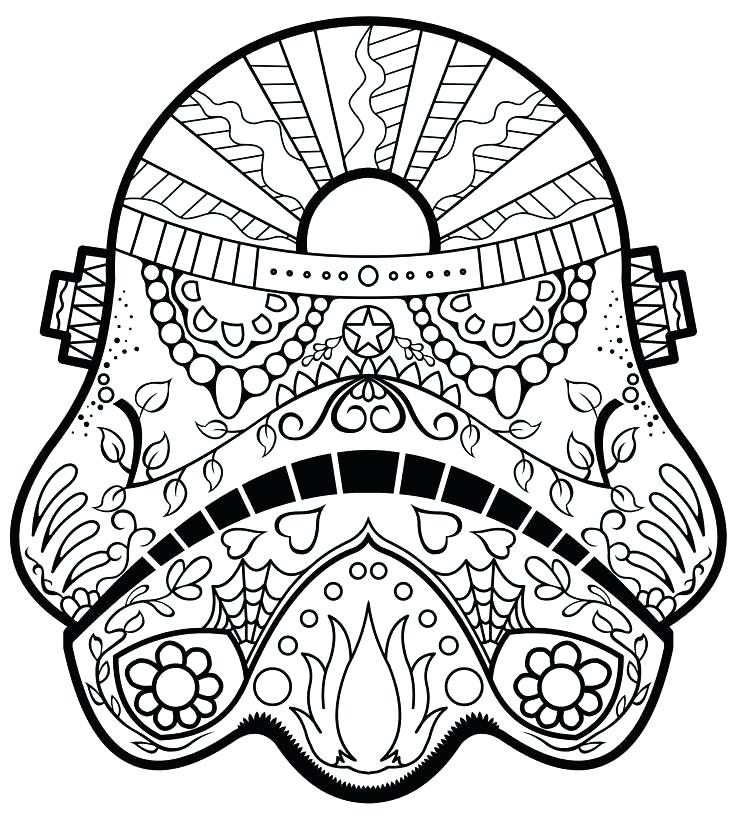 736x816 Storm Trooper Coloring Page Coloring Pages Day Of The Dead Skull