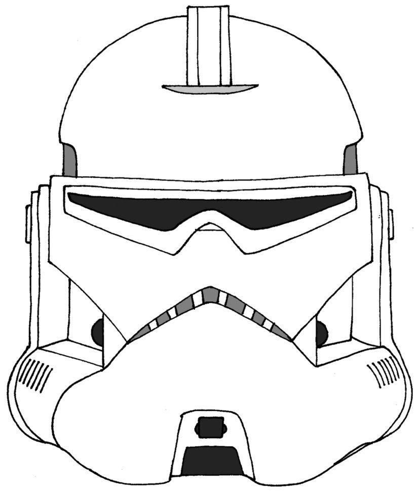 823x971 Clone Trooper Helmet Coloring Page To Print Free Coloring Sheets