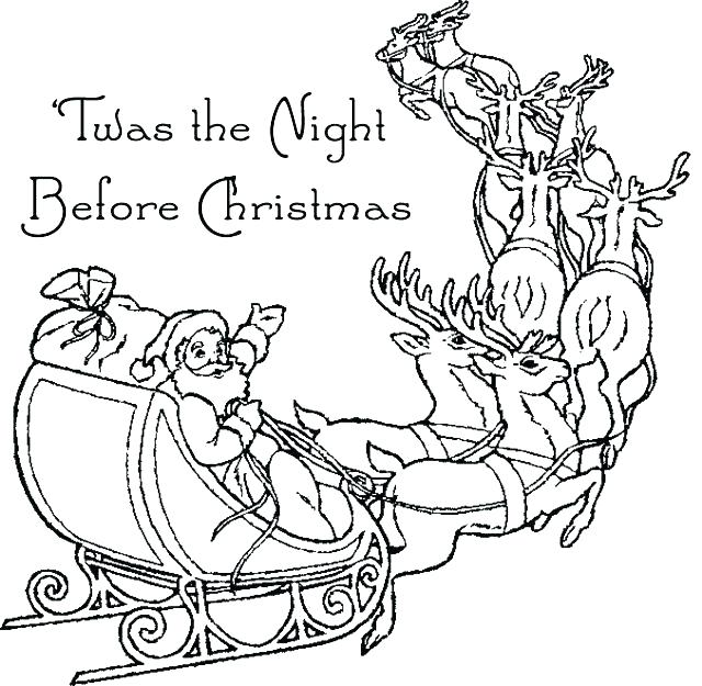 640x625 Night Before Christmas Coloring Pages The Nightmare Before