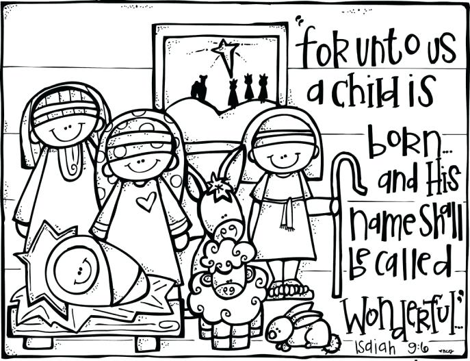 687x527 Twas The Night Before Christmas Coloring Pages Medium Size