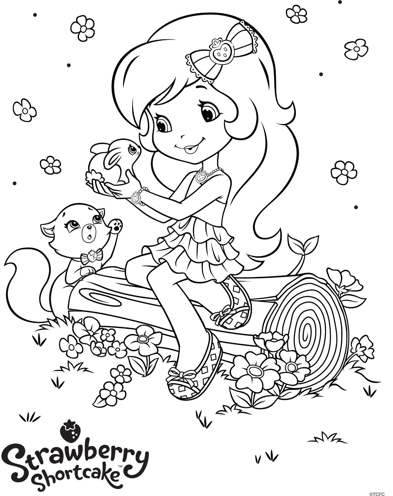 1270x1600 Trendy Strawberry Shortcake Coloring Pages With Hd Resolution