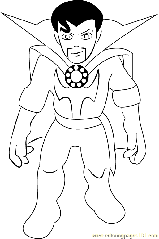 514x770 Dr Strange Coloring Page