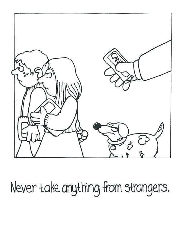 606x793 Stranger Danger Coloring Pages Stranger Danger Coloring Pages