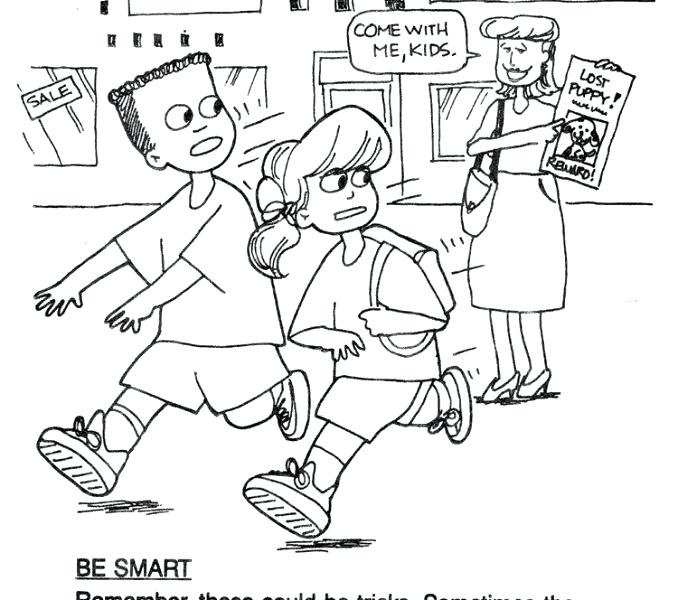 678x600 Halloween Safety Coloring Pages Stranger Danger Colouring Sheets