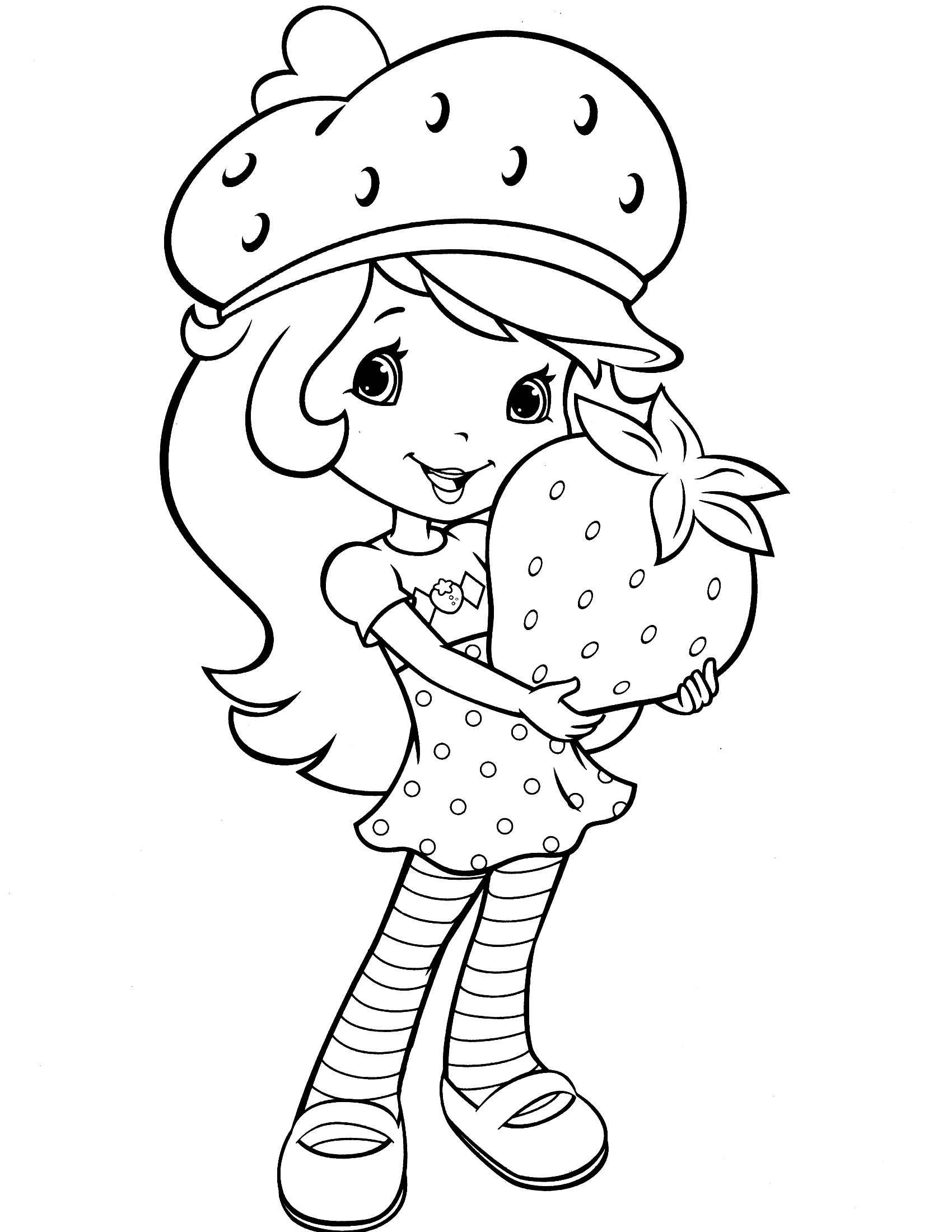 1700x2200 Strawberry Shortcake Coloring Page Emily Guerra