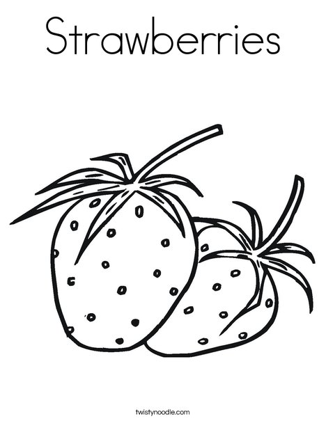 468x605 Strawberries Coloring Page