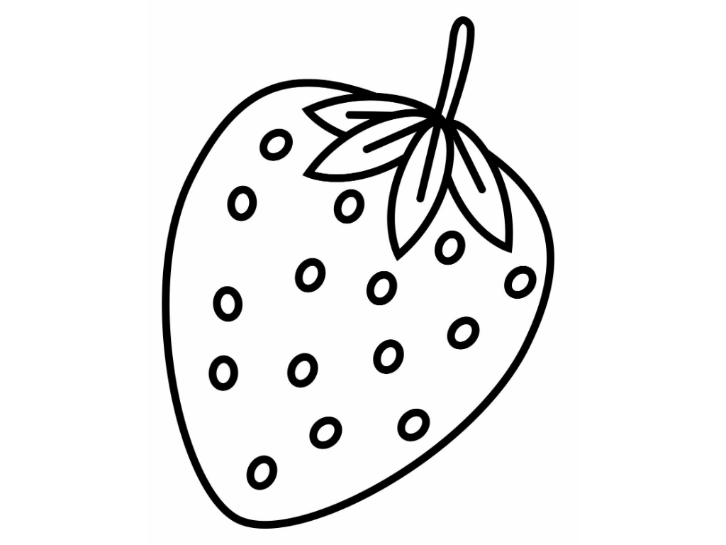 1024x768 Strawberry Coloring Pages Free Free Coloring Sheets