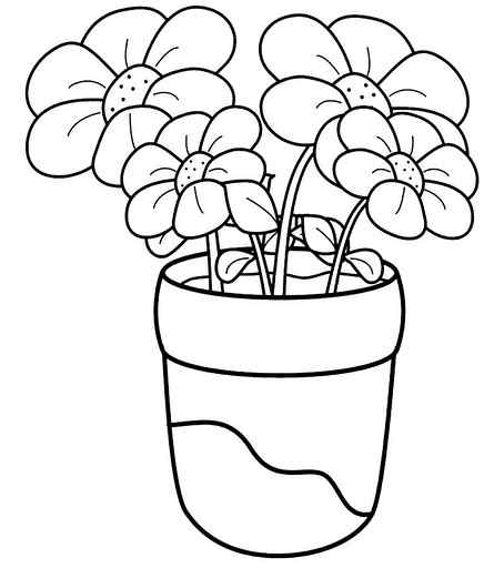 445x512 Plant Coloring Pages For Preschoolers Strawberry Plant Coloring