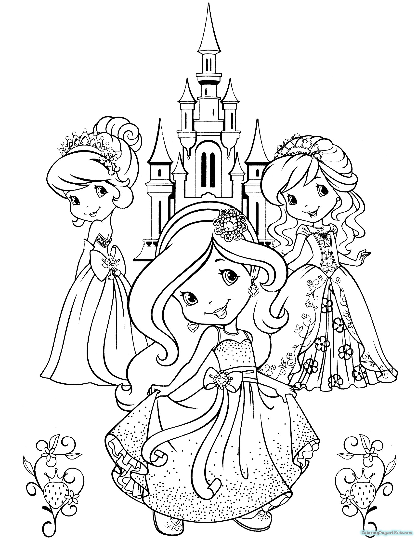 1700x2200 Strawberry Shortcake And All Friends Coloring Pages Coloring