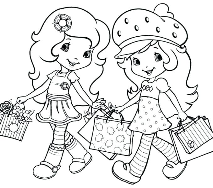 678x600 Strawberry Shortcake And Friends Coloring Pages Friendship