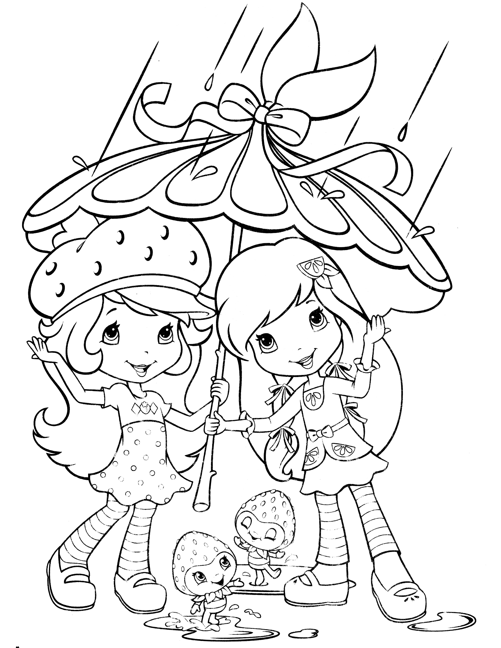 1700x2200 Strawberry Shortcake Coloring Page Fresitas Adult