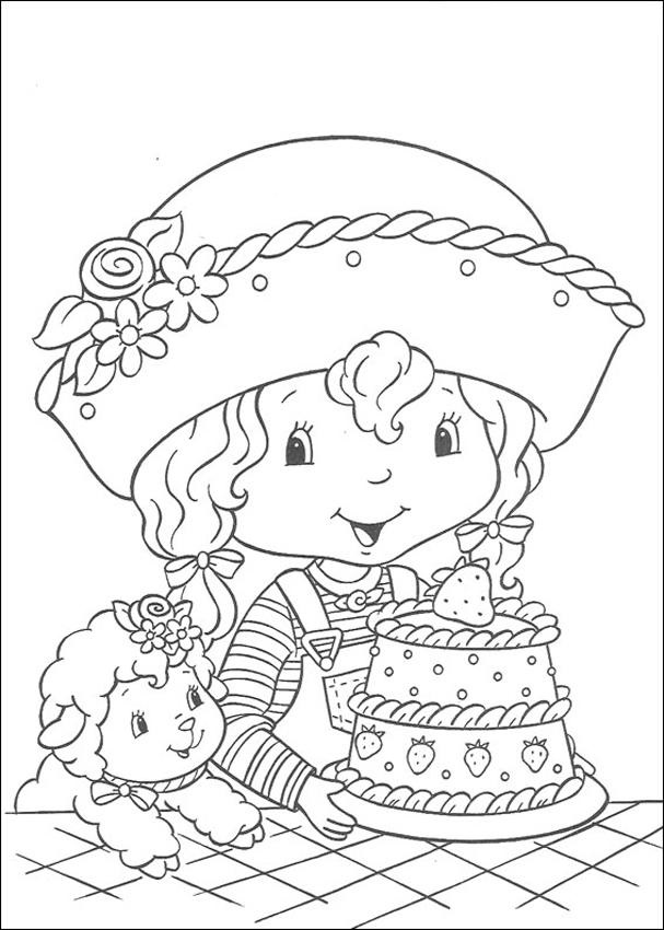 607x850 Strawberry Shortcake Characters Coloring Pages
