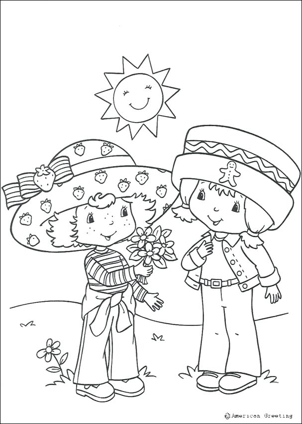 607x850 Coloring Pages Strawberry