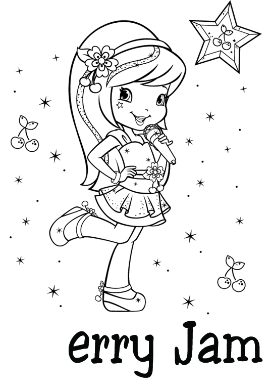 539x765 Strawberry Coloring Pages Strawberry Shortcake Cherry Jam Coloring
