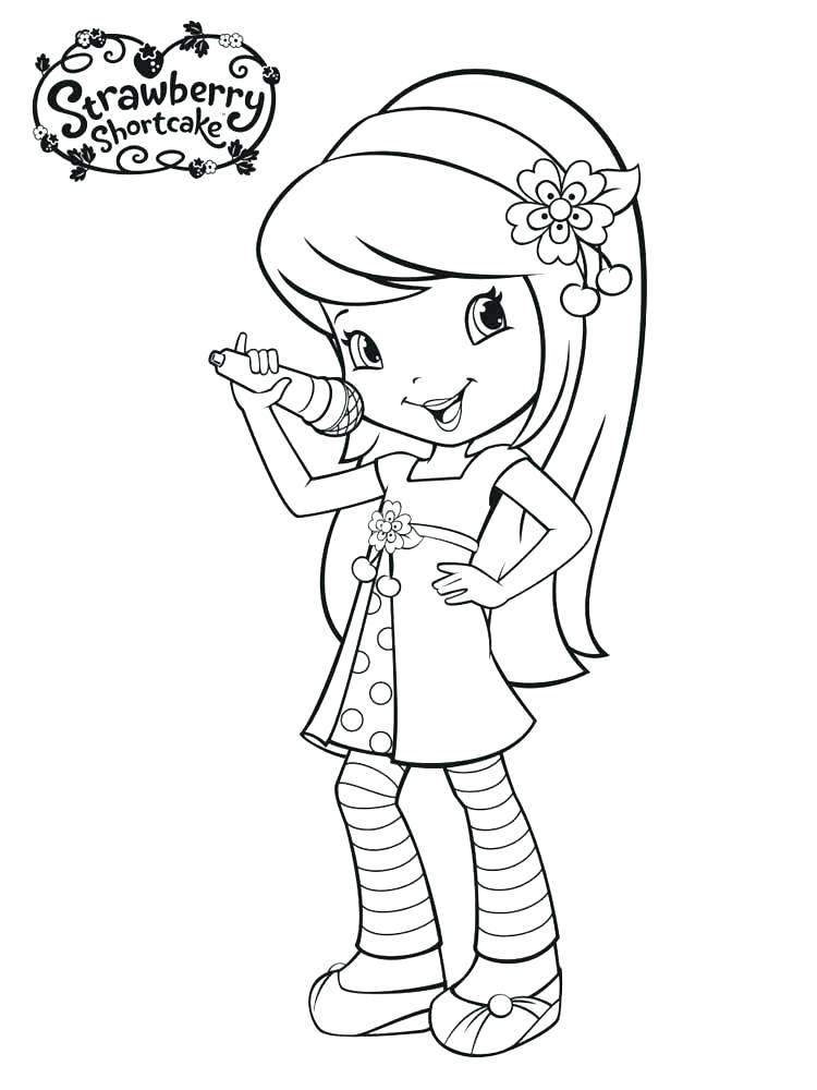 750x1000 Strawberry Shortcake Coloring Pages Cherry Jam Page Free Printable