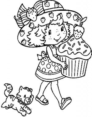 300x384 Strawberry Shortcake Coloring Pages Printable Graphics