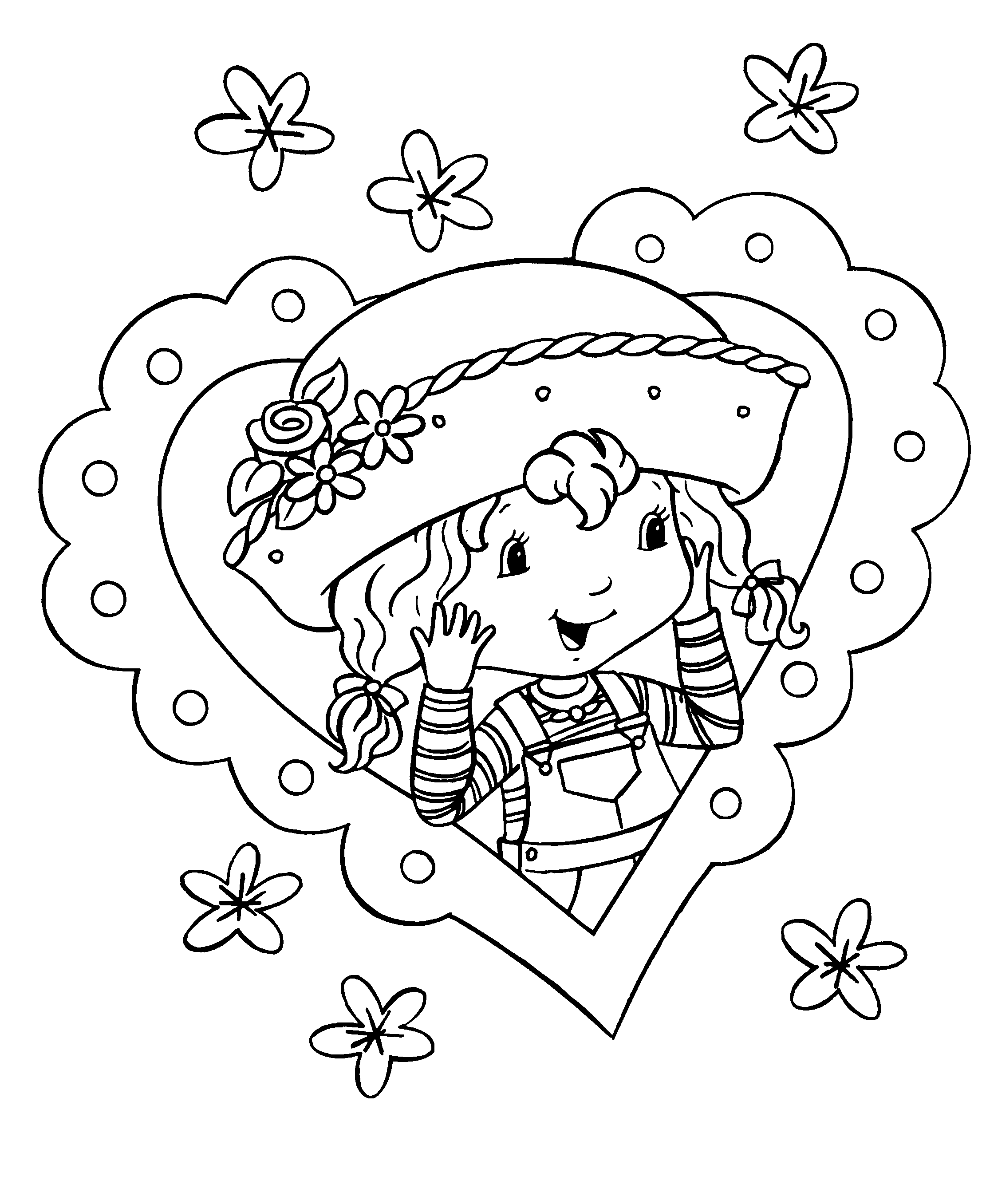 2213x2713 Bgtstrawberry Shortcake Coloring Pagesltgt Free Printable Download