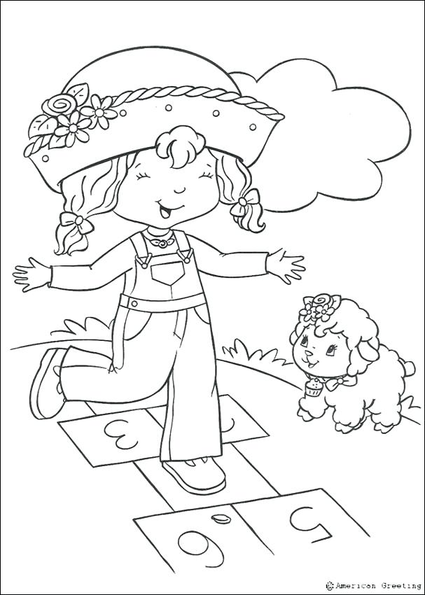 607x850 Strawberry Shortcake Coloring Pages Printable Vanda