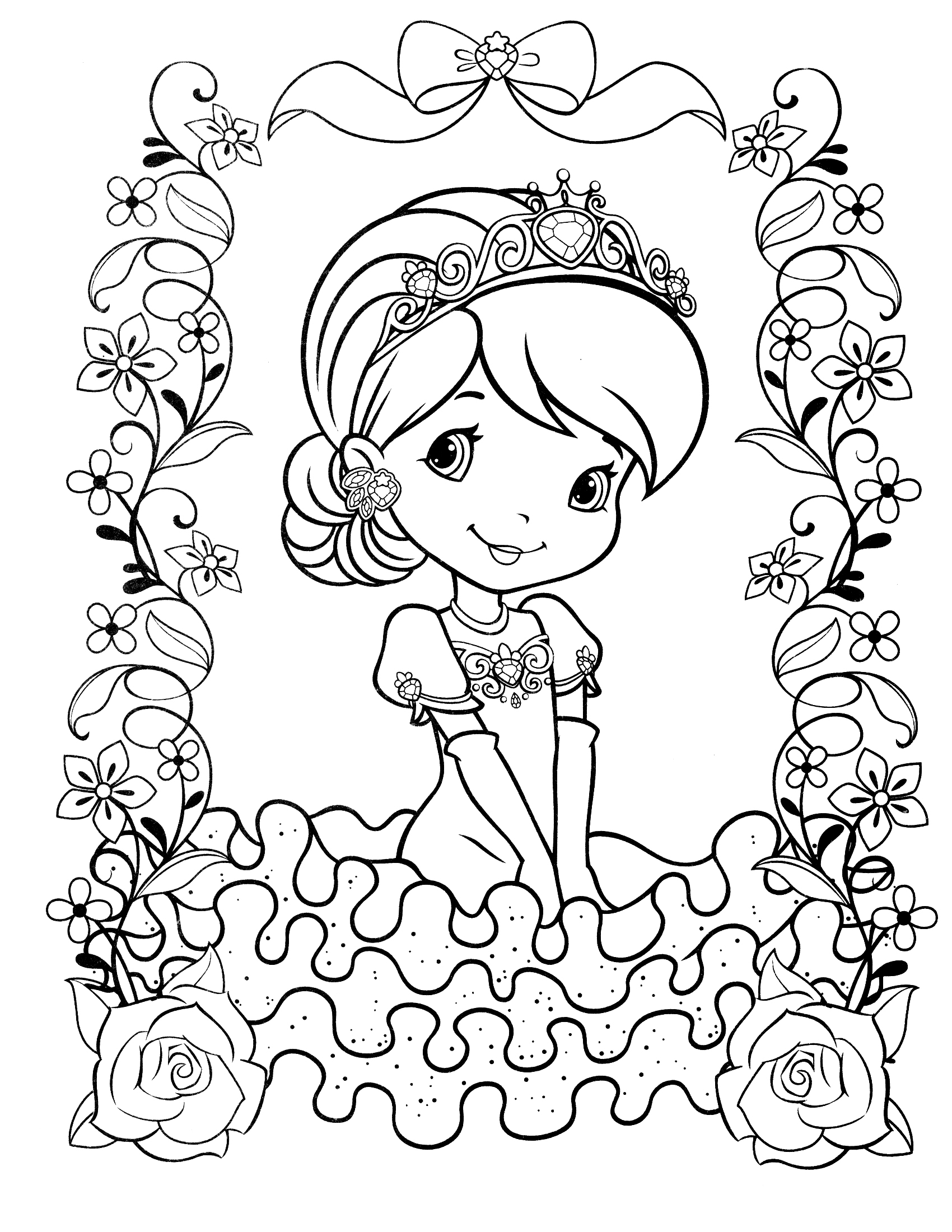 1700x2200 Best Of Strawberry Shortcake Princess Coloring Pages Design