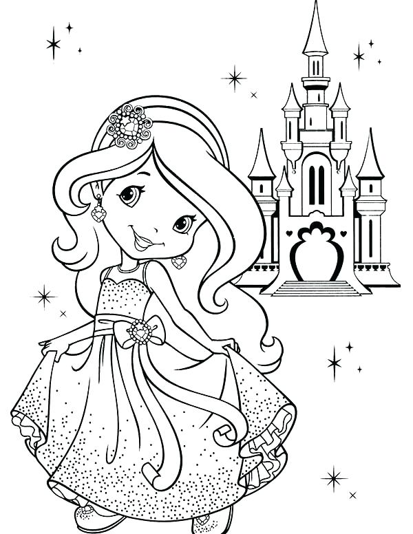 600x776 Princess Castle Coloring Page Castle And Princess Coloring Pages
