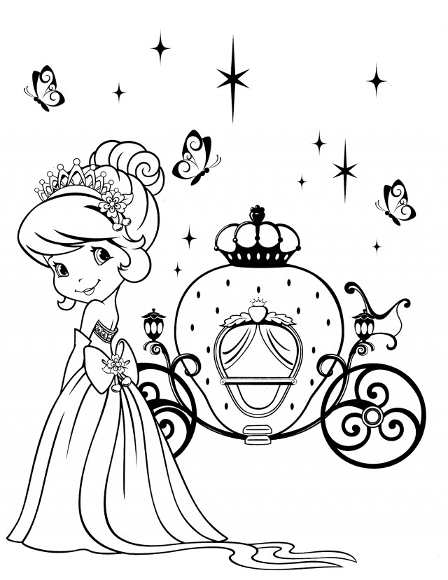 640x828 Strawberry Shortcake Princess Coloring Pages Cherry Jam Princess