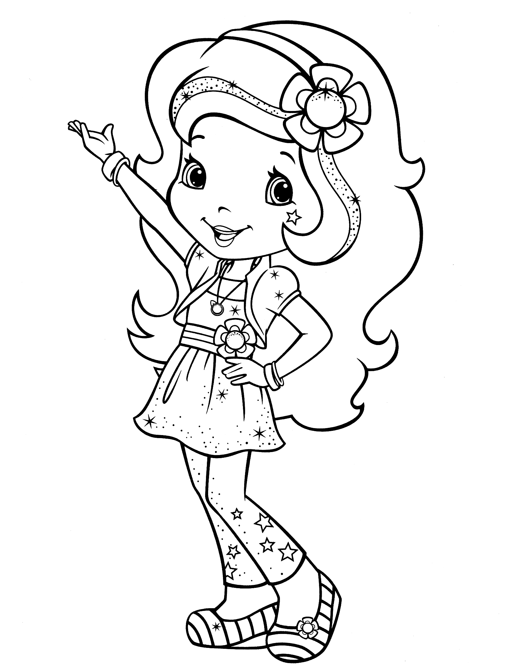 1700x2200 Strawberry Shortcake Coloring Page