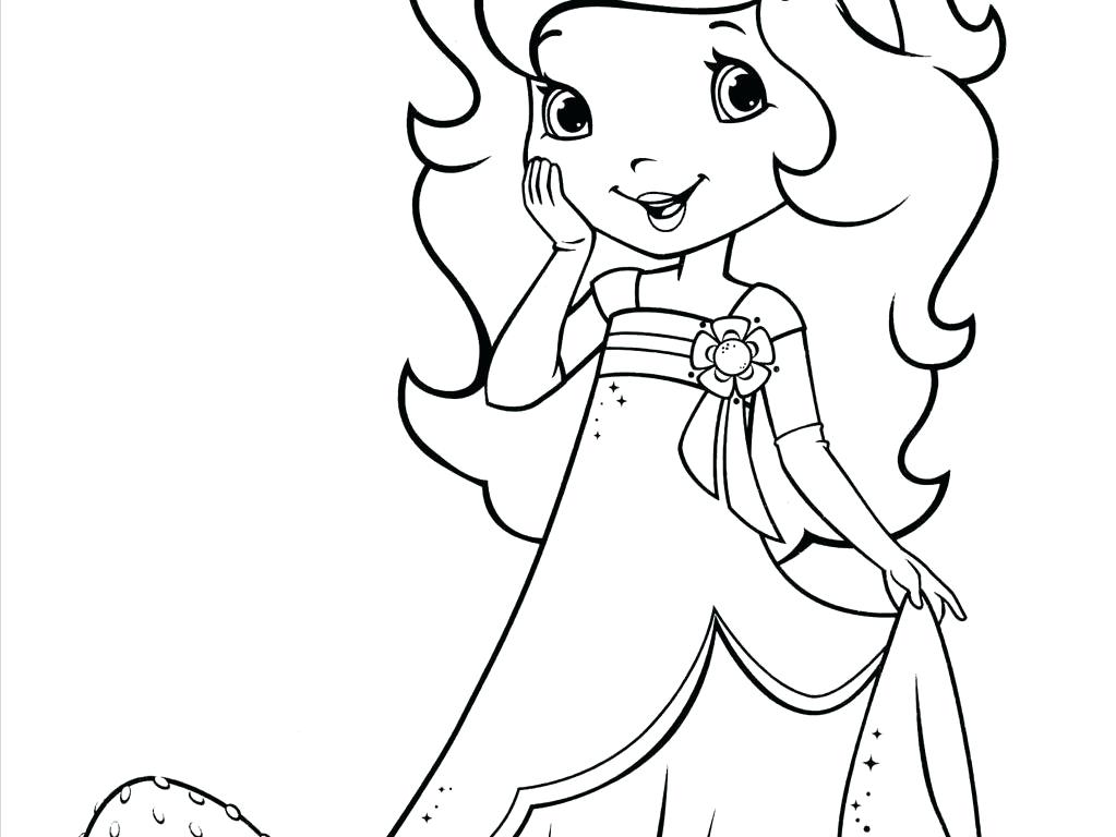 1023x768 Free Strawberry Shortcake Coloring Pages Princess Strawberry