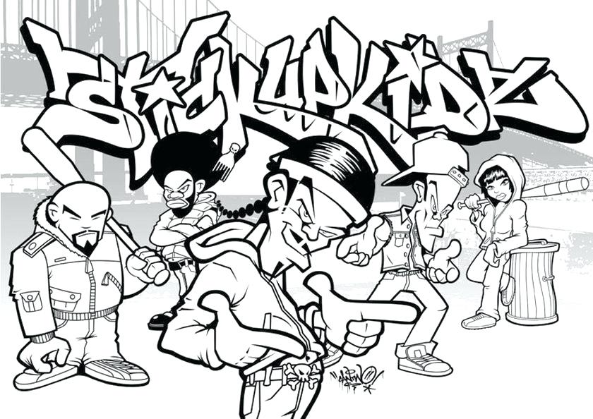 840x594 Online Graffiti Street Art Artists Coloring Page For Teenagers