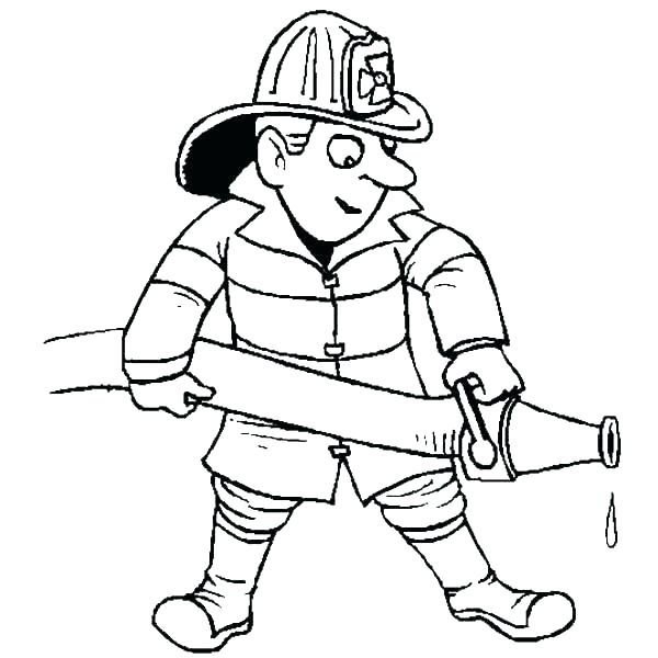 600x600 Fire Fighter Coloring Pages Firefighter Coloring Page Photograph