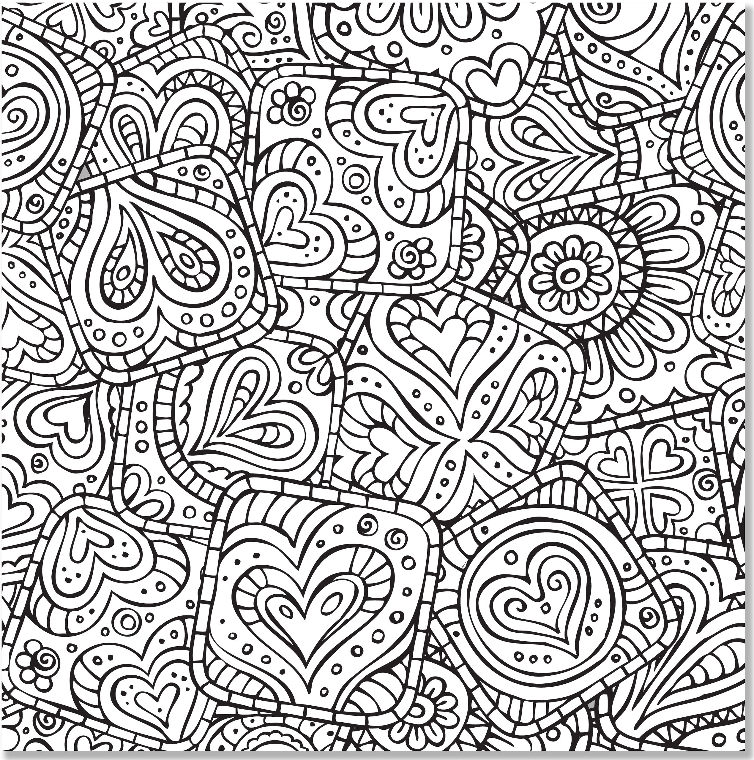 2538x2560 Stress Relief Coloring Book Pages Online Books Printable Barnes