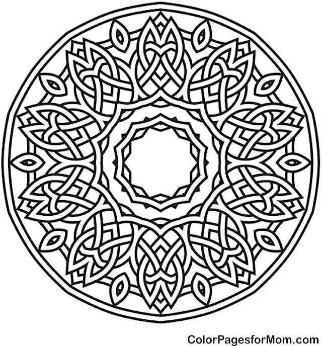 640x688 Adult Mandala Coloring Page For Stress Relief Mandala Coloring
