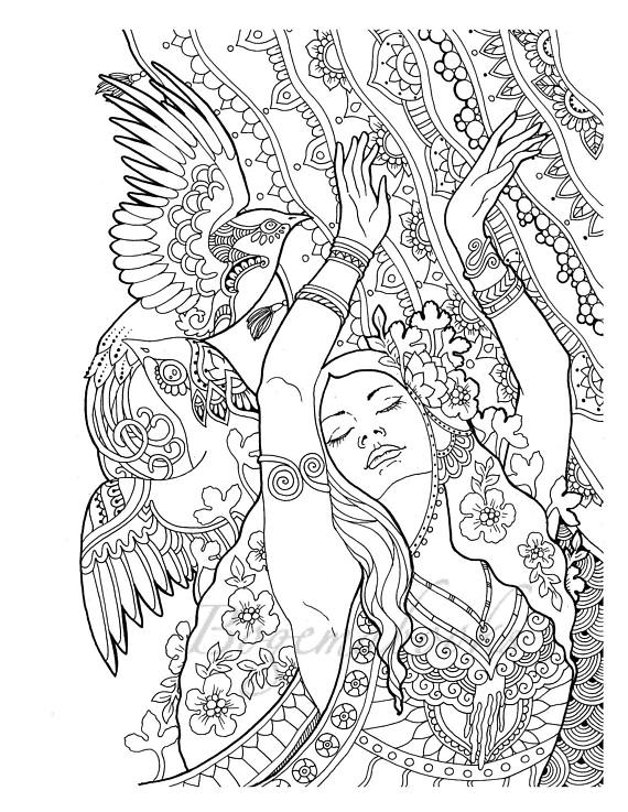 570x737 Cute Girs Adult Coloring Pages Coloring Pages Printable