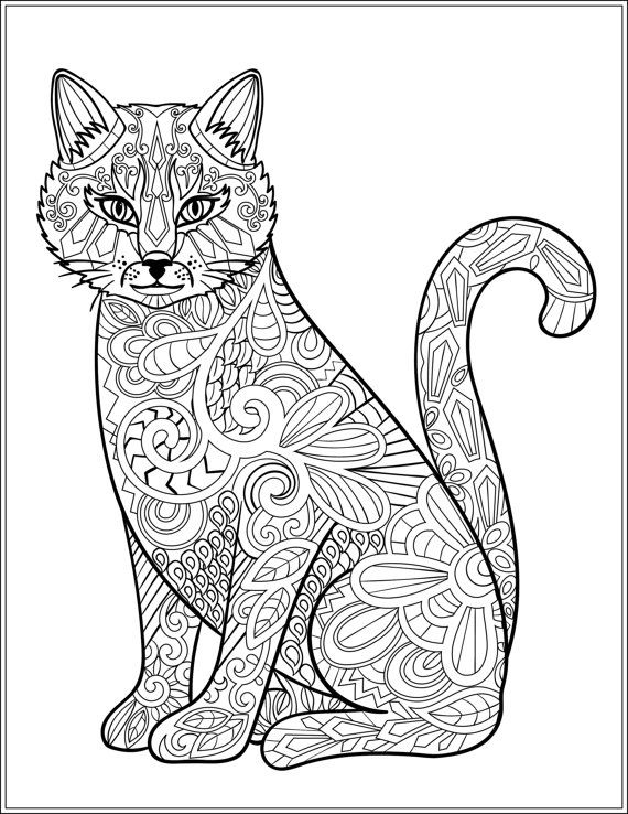 570x738 Cat Stress Relieving Designs Patterns Adult