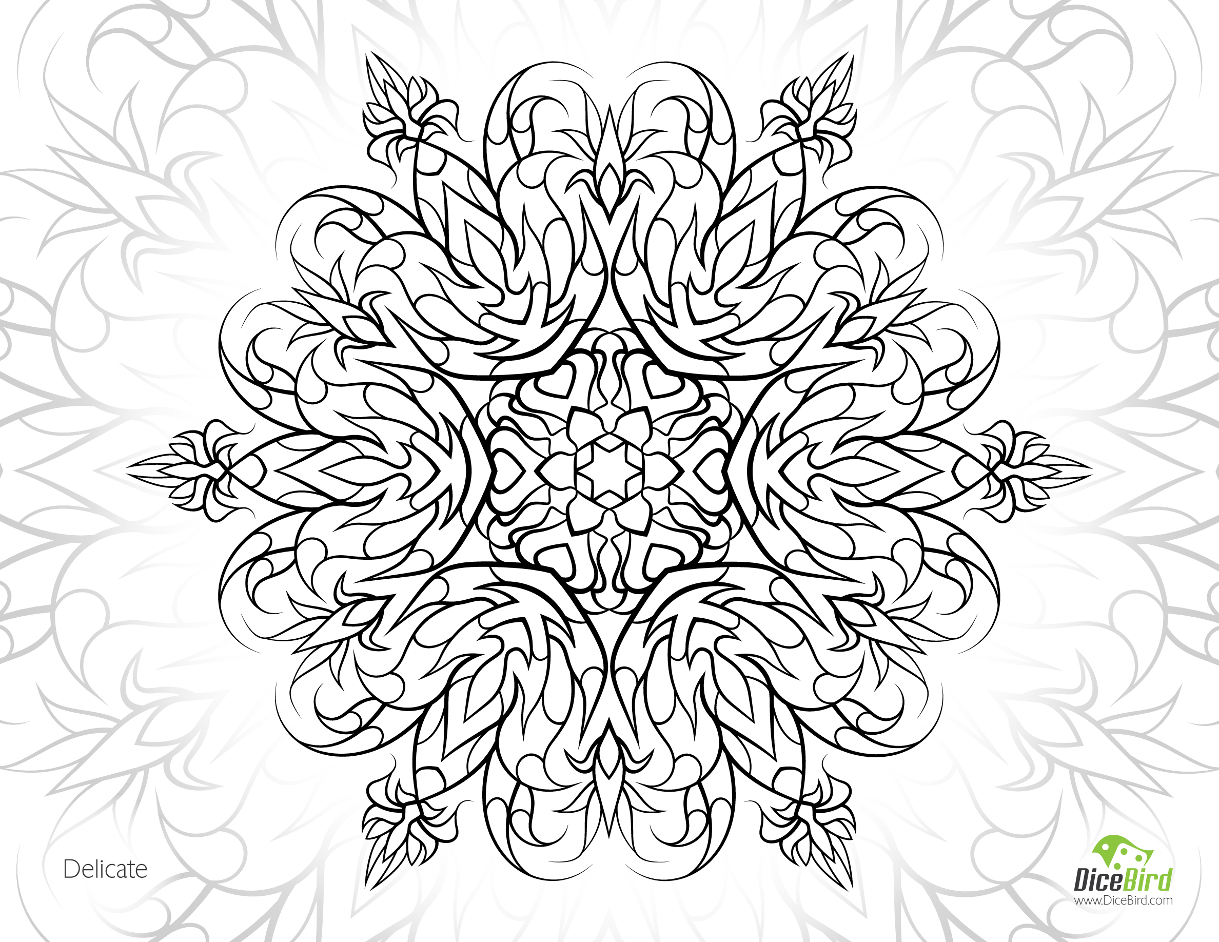 2376x1836 Classy Free Printable Coloring Pages For Adults Delicate Flower