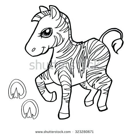 450x470 Zebra Coloring Pages Paw Print With Zebra Coloring Pages Vector