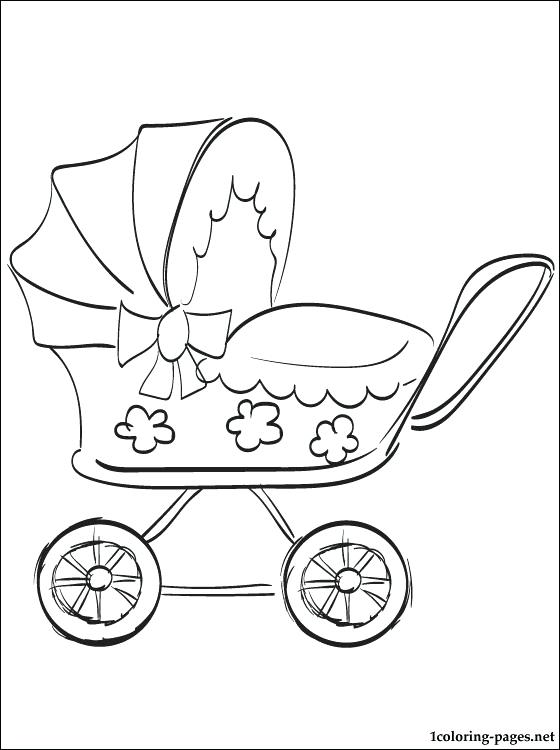 560x750 Baby Pram Colouring Pages Coloring Page