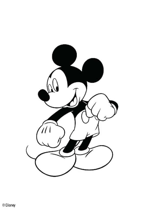607x850 Mickey Mouse Coloring Pages Mouse Is Angry Mickey Mouse Is Strong
