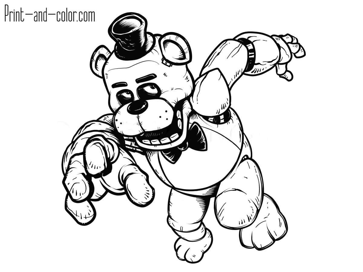 1200x900 Strong Coloring Pages For Five Nights At Fredd